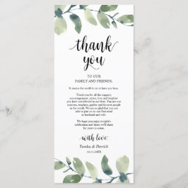 Programa Greeneration Eucalyptus Place Setting Gracias Tarj