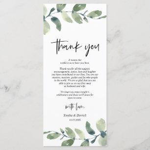 Programa Greeneration Eucalyptus Place Setting Gracias Tarj