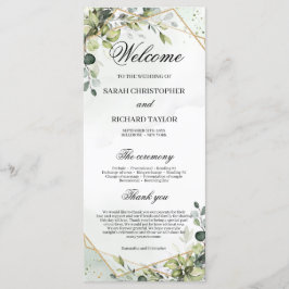 Programa Greeneration Foliage Faux Gold Geometric Boho boda