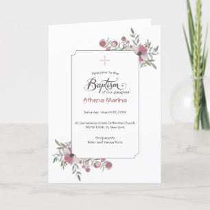 Programa griego del bautismo de la iglesia