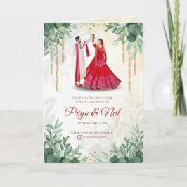 Programa Guía de la ceremonia de boda india