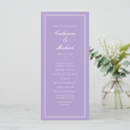 Programa Guión de lavanda de boda clásico absoluto