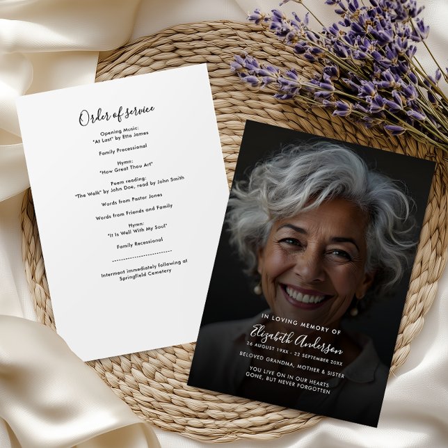 Programa Guión moderno y foto en memoria funeral de amor (Subido por el creador)