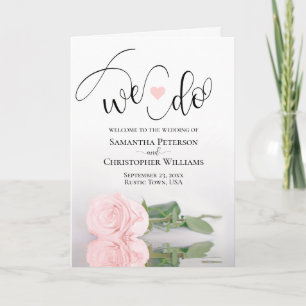 Programa Hacemos Boda elegante de rosa rosa rosa pálido de