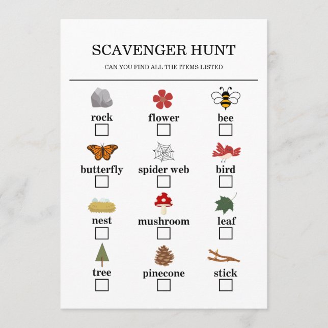 Programa Happy Camper Adventure Birthday Scavenger Hunt (Anverso)
