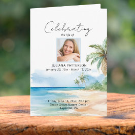 Programa Hermosa celebración del funeral de la vida en Ocea