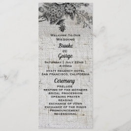 Programa Hermoso Boda de flores negras y grises