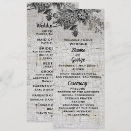 Programa Hermoso Boda de flores negras y grises