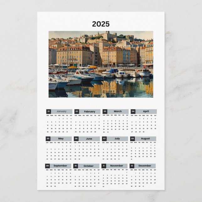 Programa Hermoso calendario con vistas a Francia (Anverso)