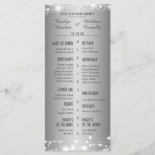 Programa hermoso de la bodas de plata de las