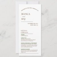 PROGRAMA HINDU CEREMONY WEDDING