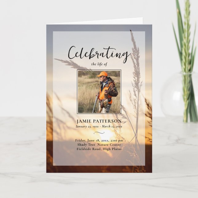 Programa Hunter Fisherman Photo Celebration of Life Funeral (Anverso)