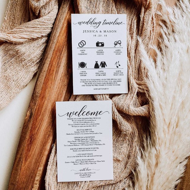 Programa Icono de itinerario de boda y bienvenida a la boda (Subido por el creador)