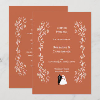 Programa Iglesia Boda de Terracotta Bride Groom