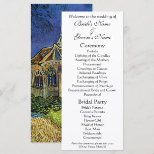 Programa Iglesia en Auvers de Vincent van Gogh Boda