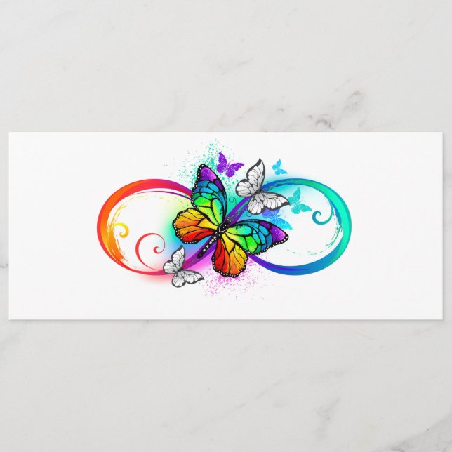 Programa Infinidad brillante con la mariposa arcoiris (Anverso)