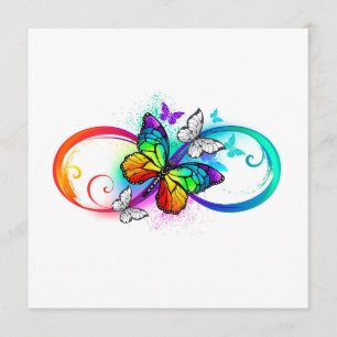 Programa Infinidad brillante con la mariposa arcoiris