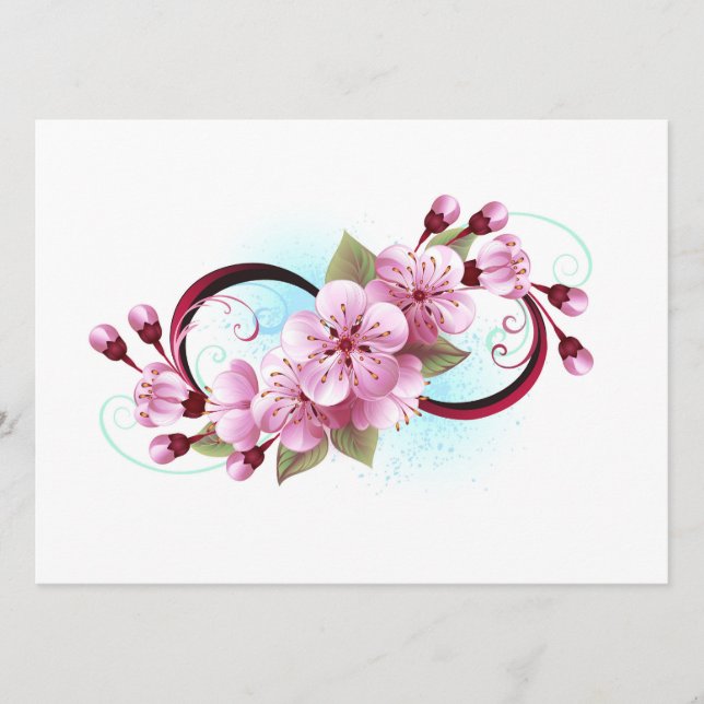 Programa Infinito con las flores de flores de Sakura Blosso (Anverso)