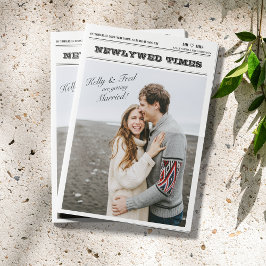 Programa infográfico Boda de periódico doblado