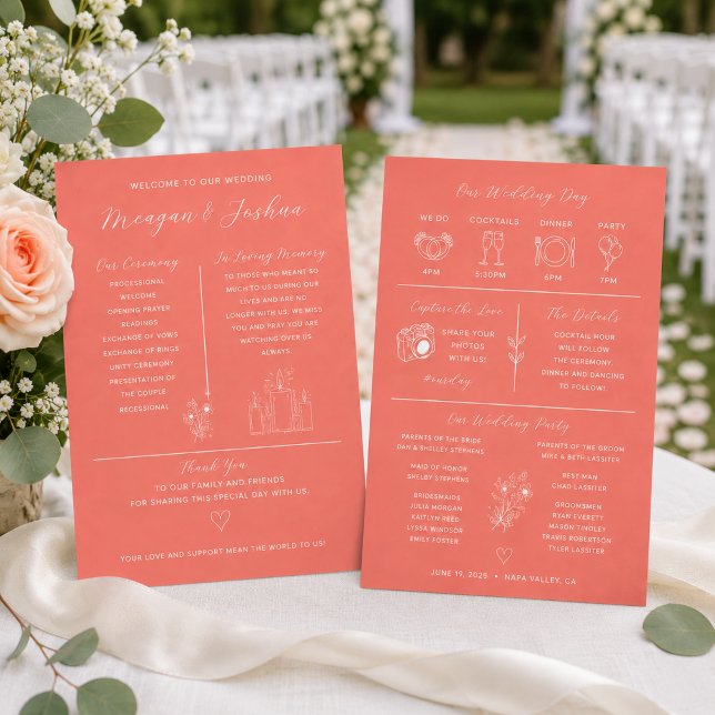 Programa Infográfico de Boda Coral (Subido por el creador)