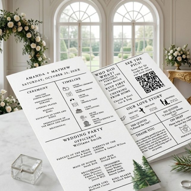 Programa Infográfico de Boda de Montaña (Subido por el creador)