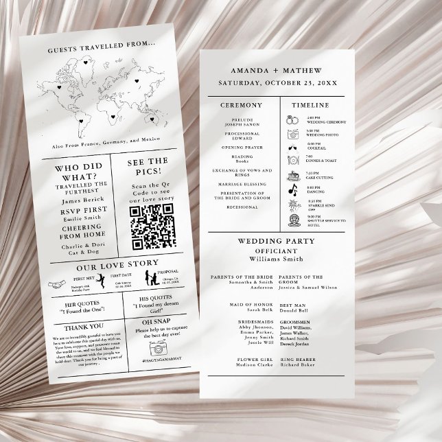 Programa Infográfico Moderno Boda Minimalista (Subido por el creador)