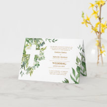 Programa Invitado de Boda de la Cruz Floral de 4pg