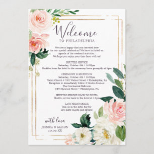 Programa Itinerario Boda Airy Rubor - Bienvenida Boda