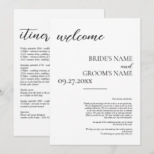 Programa Itinerario Boda Simple minimalista Modern