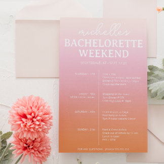 Programa Itinerario de Bachelorette de Gradiente d