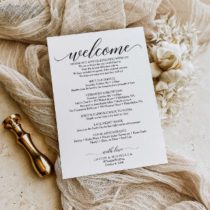 Programa Itinerario de Boda de Guión Clásico - Bienvenida d