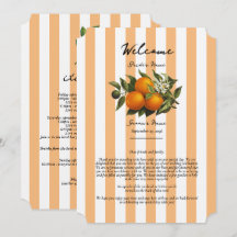 Itinerario de Boda de Naranja Cítrica Mediterránea