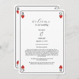 Programa Itinerario de Boda de tarjetas de Juguete