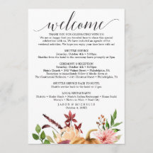 Itinerario de Boda Otoño Feliz - Bienvenida a la B