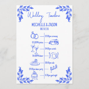 Programa Itinerario De Boda Rara Mano
