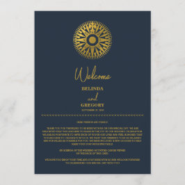 Programa Itinerario de la brújula de Passport de bodas de d