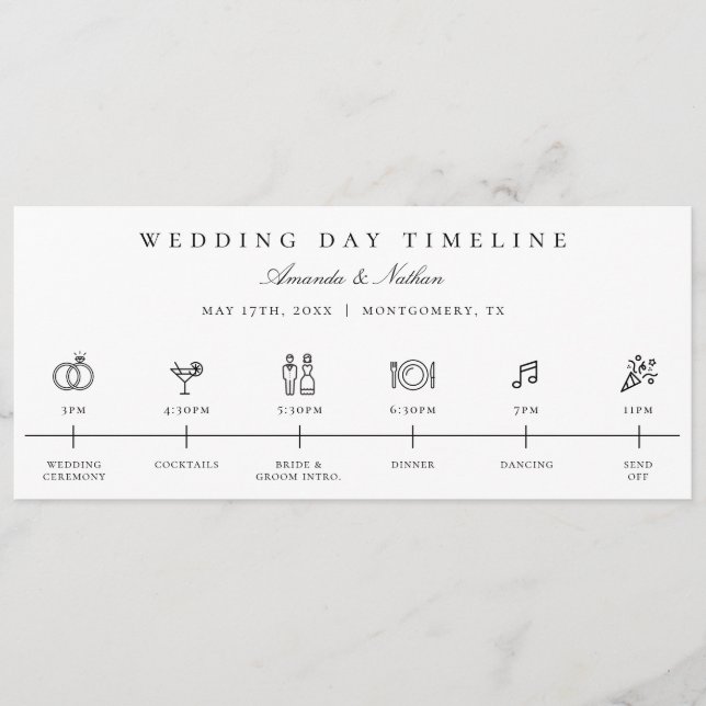 Programa Itinerario de la Línea de tiempo del Día  (Anverso)