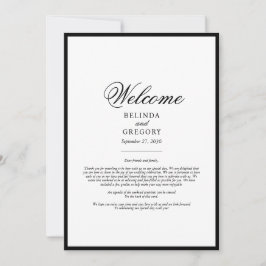 Programa Itinerario Elegante Boda Blanco Negro