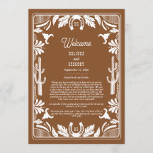 Itinerario marrón de boda vaquera del país occiden