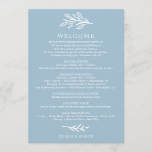Programa Itinerario ruso del Boda azul turquesa - Bienvenid