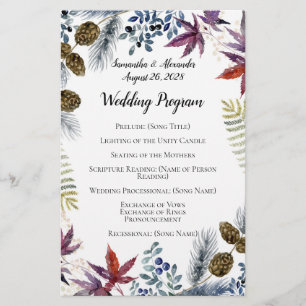 Programa japonés de casamiento con acuarela de arc