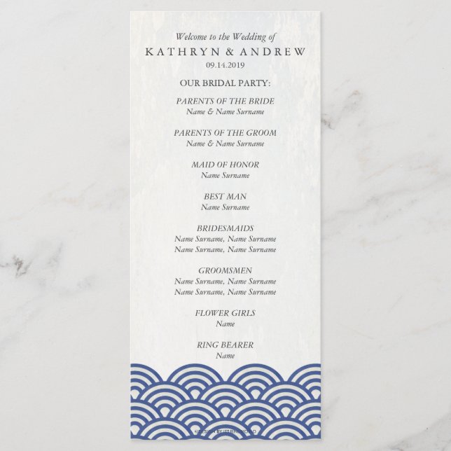 Programa japonés de ondas de Seigaiha/Orden de ser (Anverso)