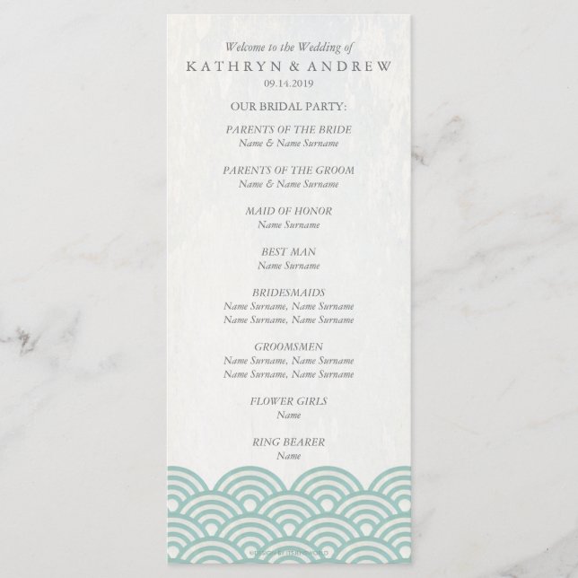 Programa japonés de ondas de Seigaiha/Orden de ser (Anverso)