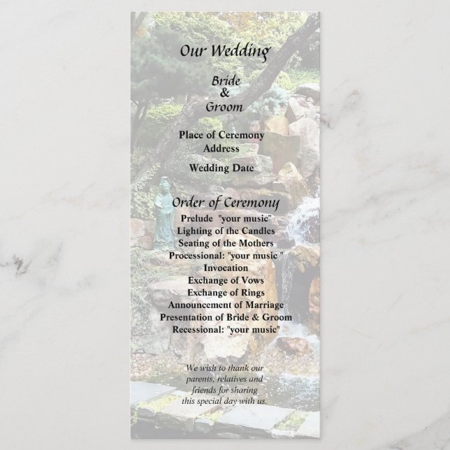 Programa Jardín Japonés en Otoño (Anverso)