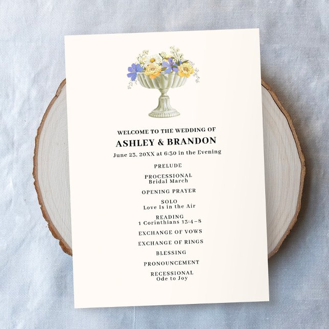 Programa Jardín Romántico Urna Floral de Boda Toscana (Subido por el creador)