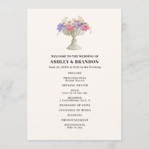 Programa Jardín Romántico Urna Floral de Boda Toscana