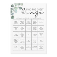 Juego de ducha de novias - Encuentra el Bingo Invi
