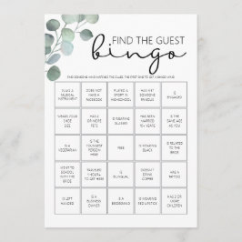 Programa Juego de ducha de novias - Encuentra el Bingo Invi
