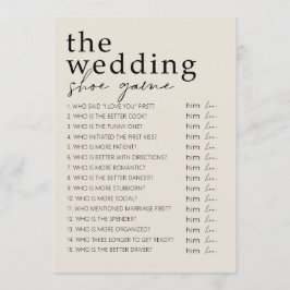 Programa Juego de ducha de novias - Juego de zapatos de Bod