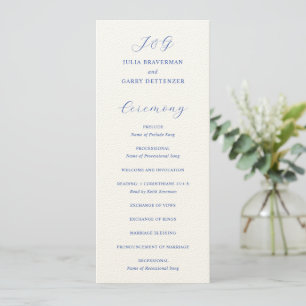 Programa Julia Blue Elegant Wedding